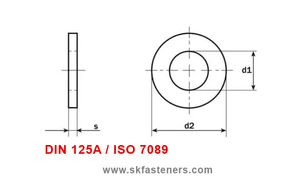 Din 125A Washer / ISO 7089 Washers manufacturers exporters suppliers in india punjab ludhiana